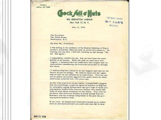 Letter to President Eisenhower 