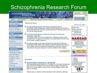 Schizophrenia Research Forum
 