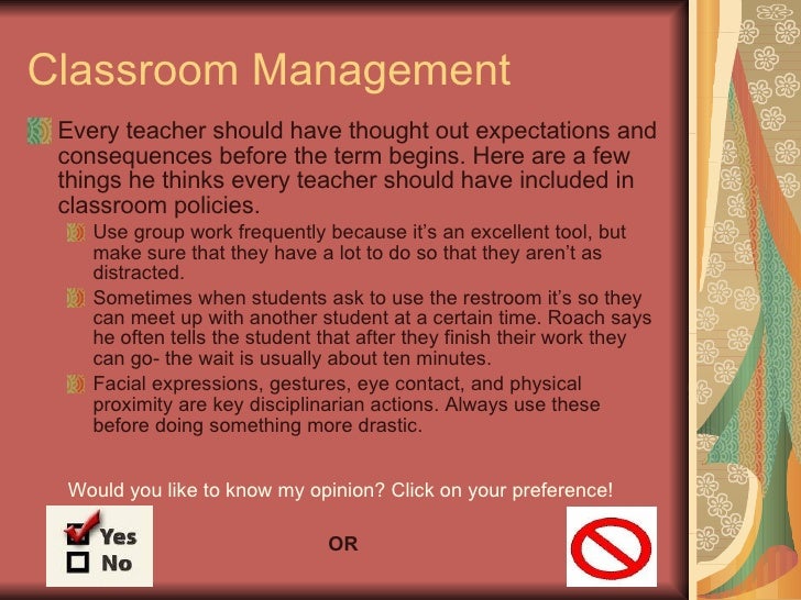 Classroom Management Education Articles