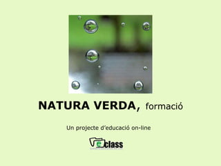 NATURA VERDA ,  formació Un projecte d’educació on-line  