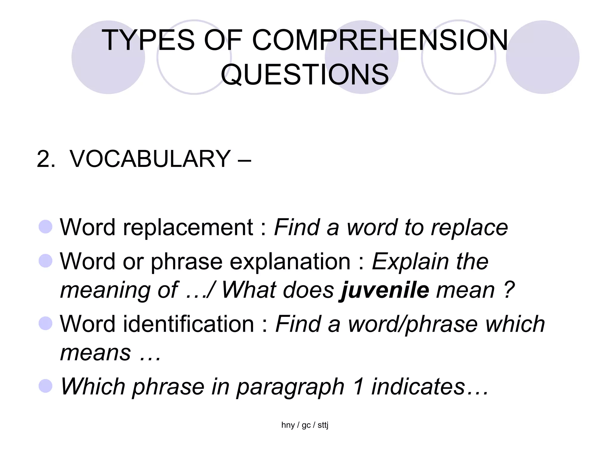READING COMPREHENSION - SUMMARY | PPSX
