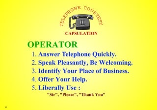 Telephone Courtesy Guidelines