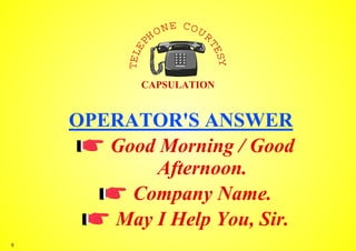 Telephone Courtesy Guidelines