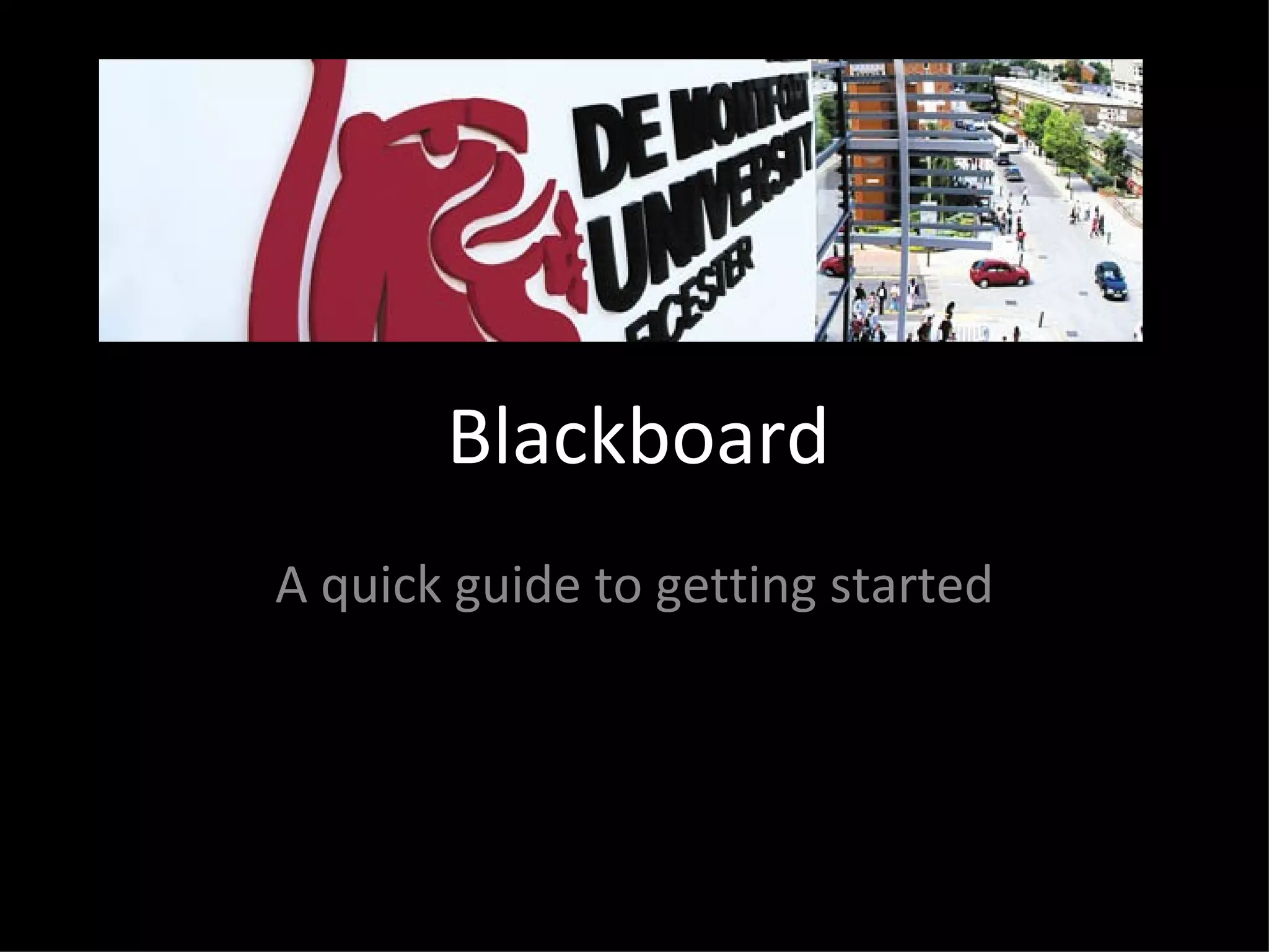 Introduction to Blackboard | PPT