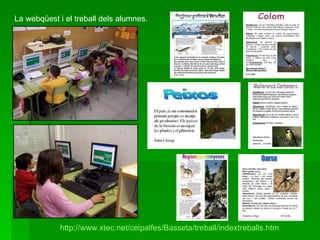 La webqüest i el treball dels alumnes. http://www.xtec.net/ceipalfes/Basseta/treball/indextreballs.htm 
