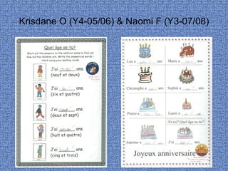 Krisdane O (Y4-05/06) & Naomi F (Y3-07/08)