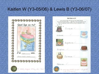Kaitlen W (Y3-05/06) & Lewis B (Y3-06/07)
 