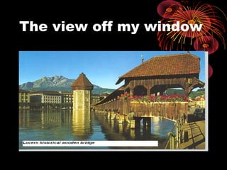 The view off my window
 