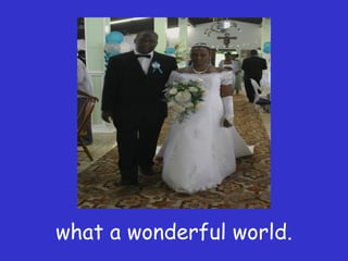 what a wonderful world. 