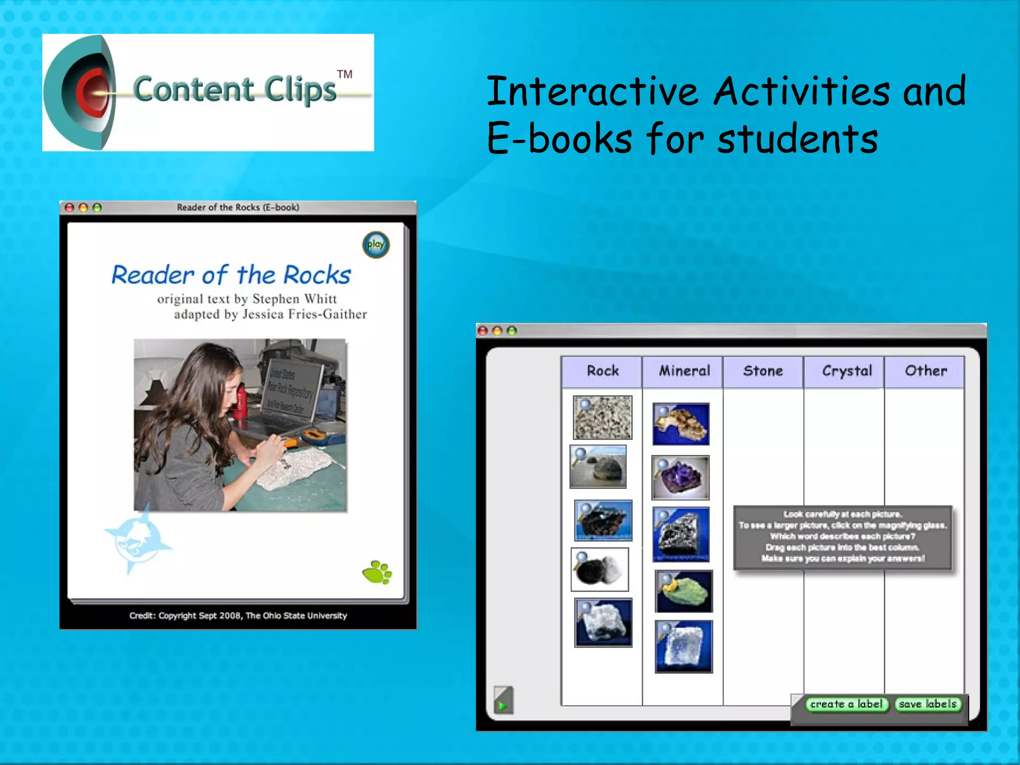 Interactive Activities and E-books for students 