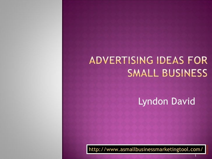 Advertising ideas for Small Business