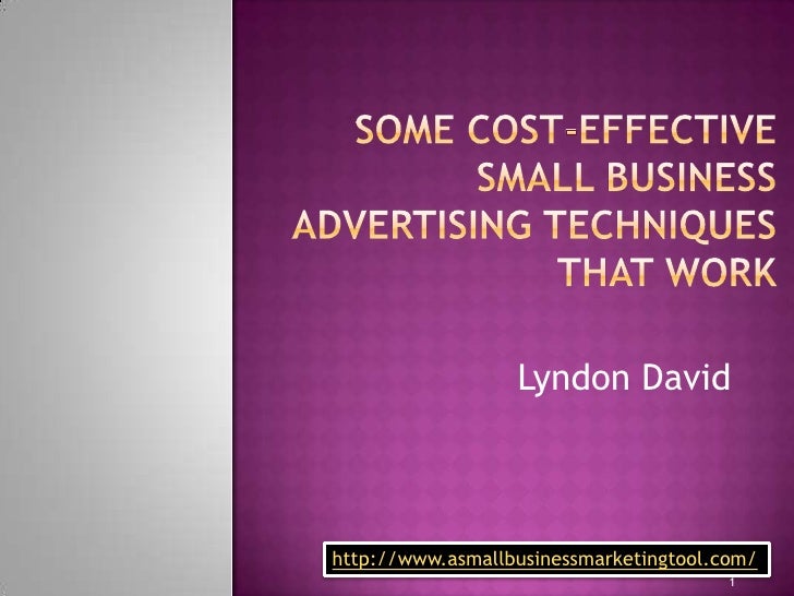cost-effective small business advertising techniques that work