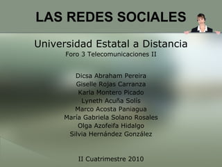 Las Redes Sociales | PPT