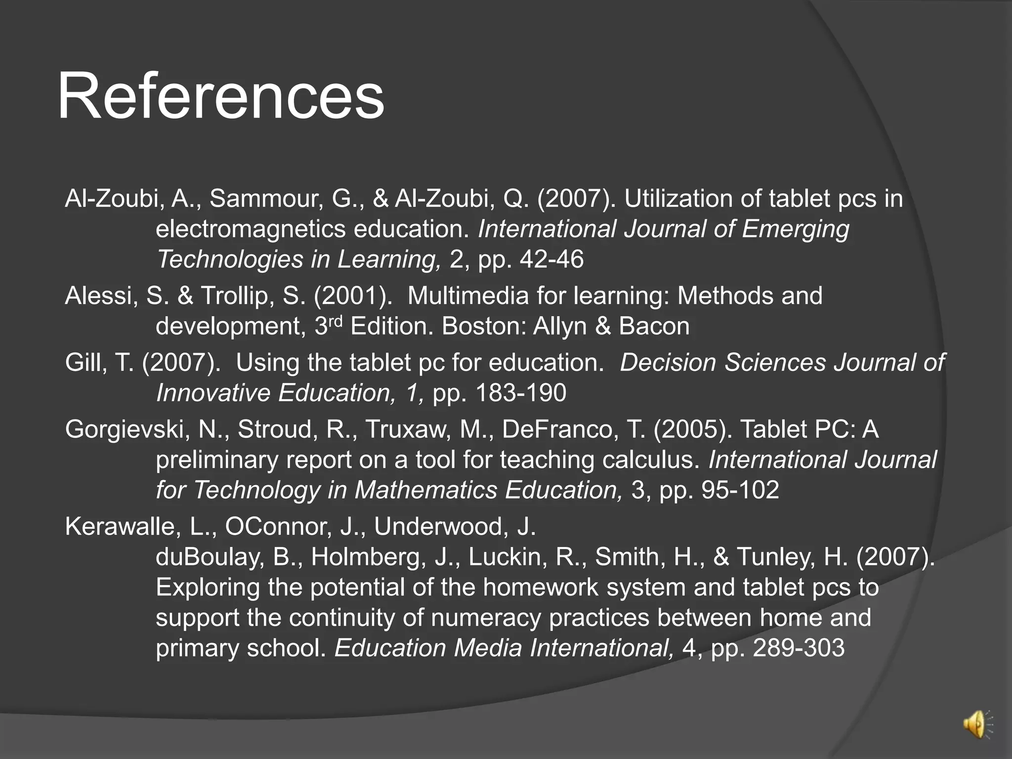 Tablet PCs in Education