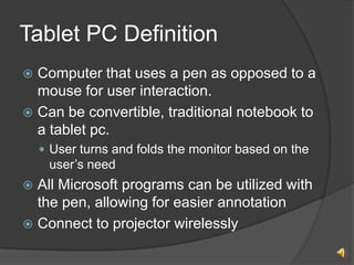 Definition of Tablet PC