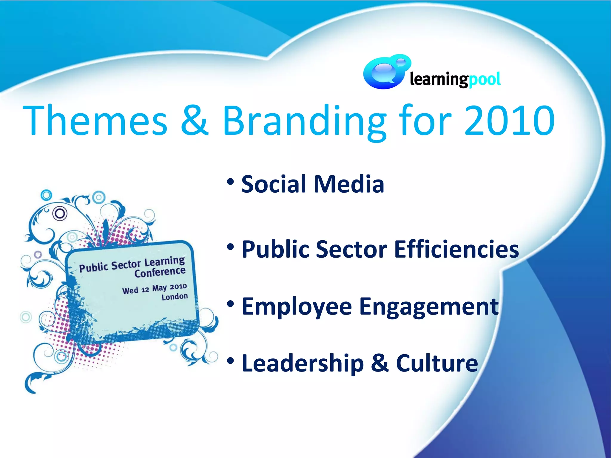 Themes & Branding for 2010 Social Media Public Sector Efficiencies Employee Engagement Leadership & Culture