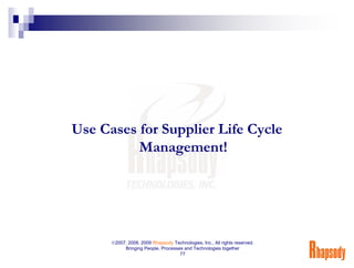[NCOAUG] Supercharging Supply Chain Processes with Supplier Life Cycle Management (SLM) and Supplier Data Hub (SDH) Slide 77