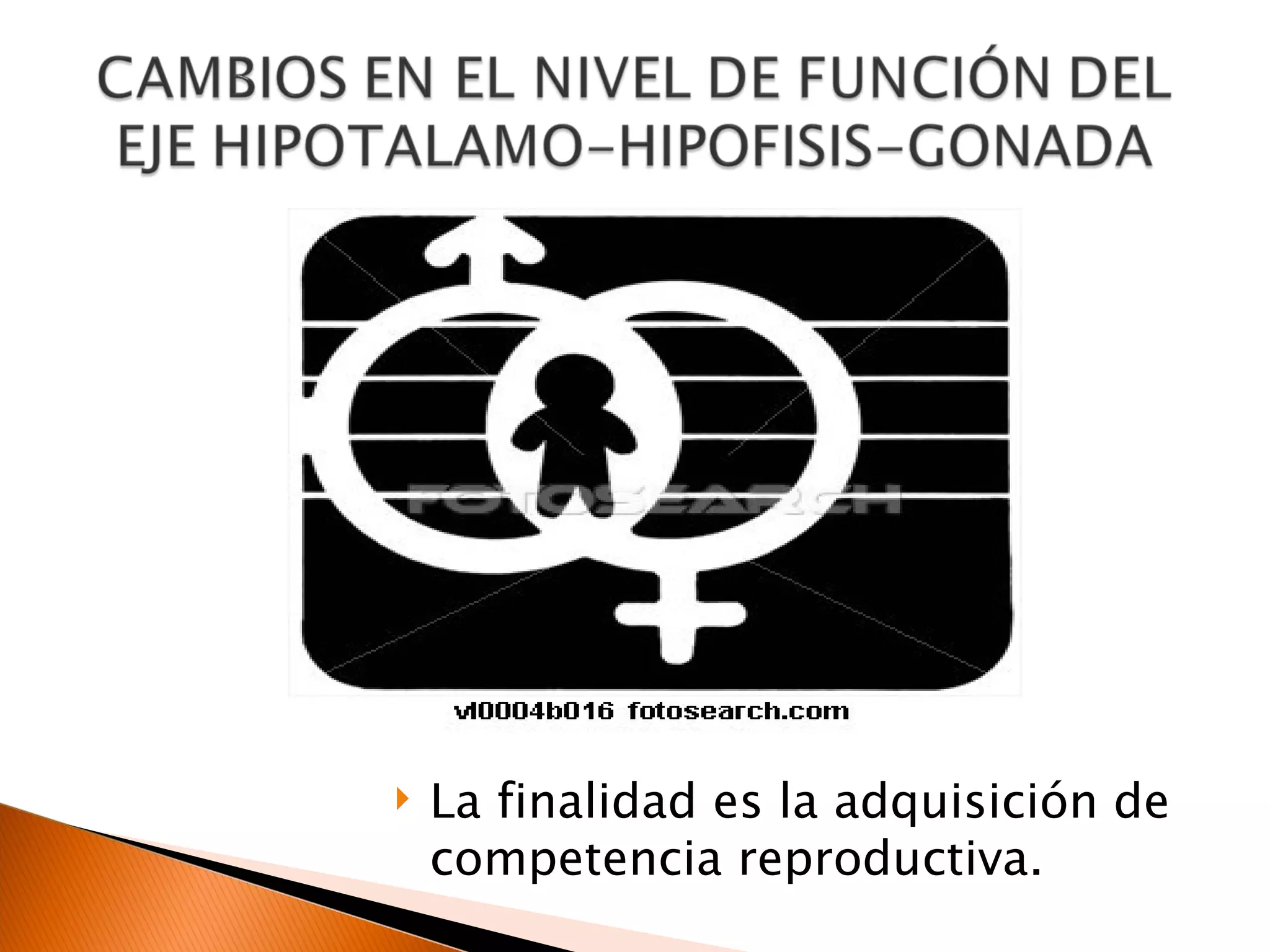 La finalidad es la adquisición de competencia reproductiva. 