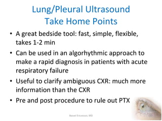 Ultrasonography Fundamentals In Critical Care: Lung Ultrasound, Pleural Ultrasound, Other Potetial Utilities of Ultrasound