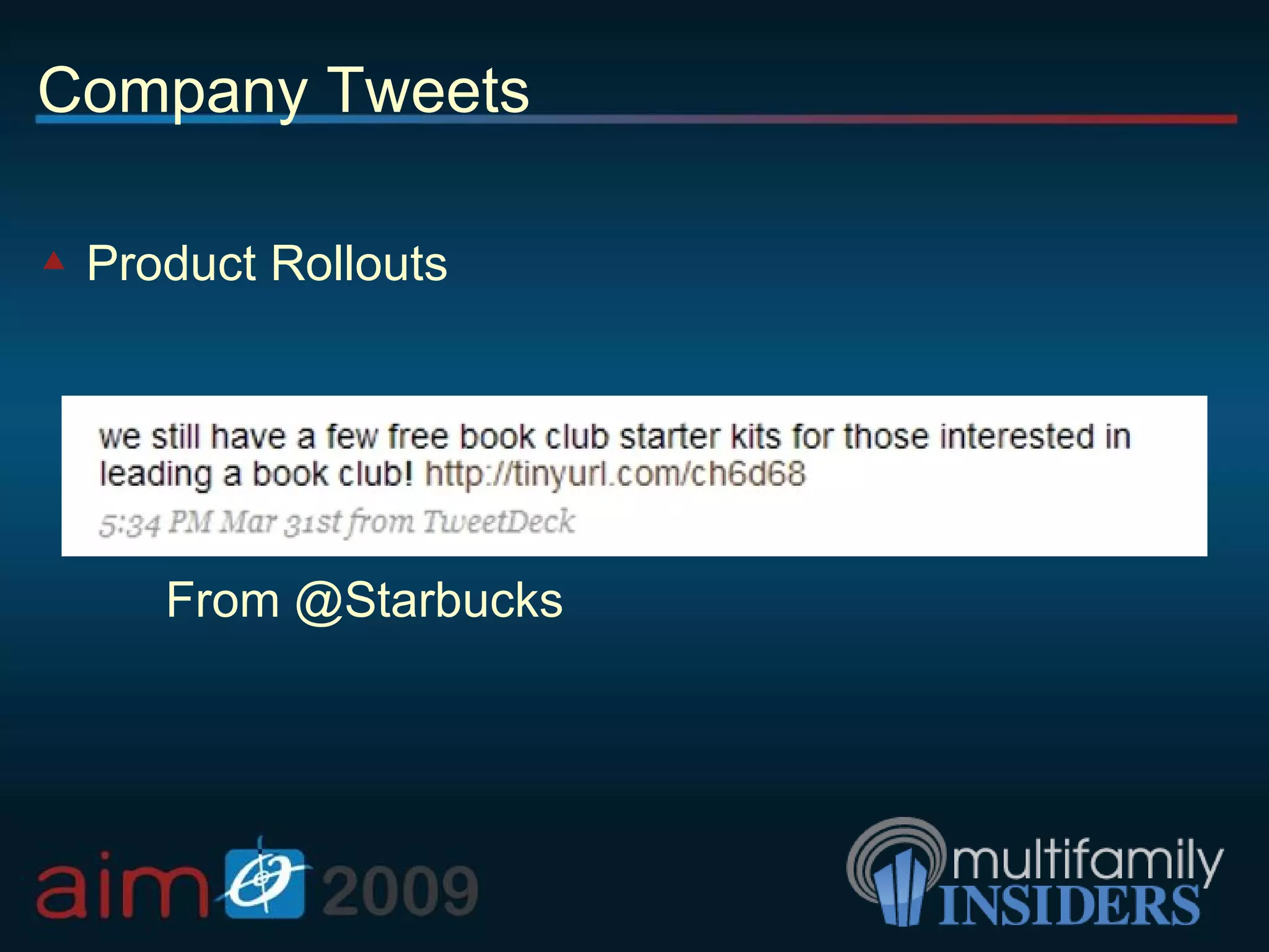 Company Tweets Product Rollouts From @Starbucks 