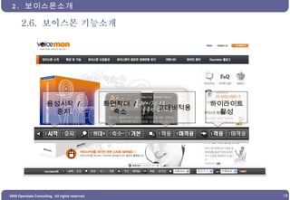 2.6.  보이스몬 기능소개 2.  보이스몬소개  음성시작  /  중지 화면확대  /  축소 고대비적용 하이라이트 활성 