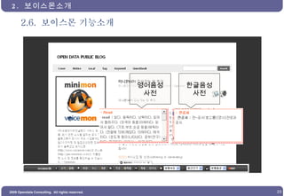 2.6.  보이스몬 기능소개 2.  보이스몬소개  영어음성 사전 한글음성 사전 
