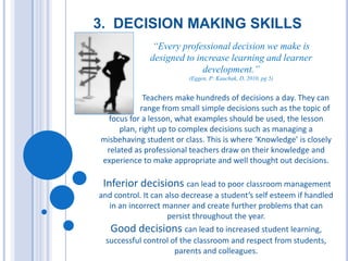 “A good teacher is like a candle - it consumes itself to light the way for others.”  ~Author Unknown Think about how you would like your students to perceive you and the impact you will have on your students lives.