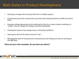 Wait-States in Product Development<br />Executing a change when necessary files live in multiple systems…<br />Creating ne...
