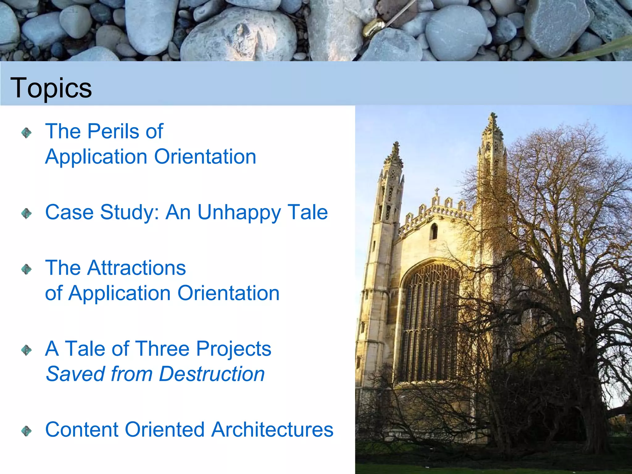 Content Oriented Architectures (COA)