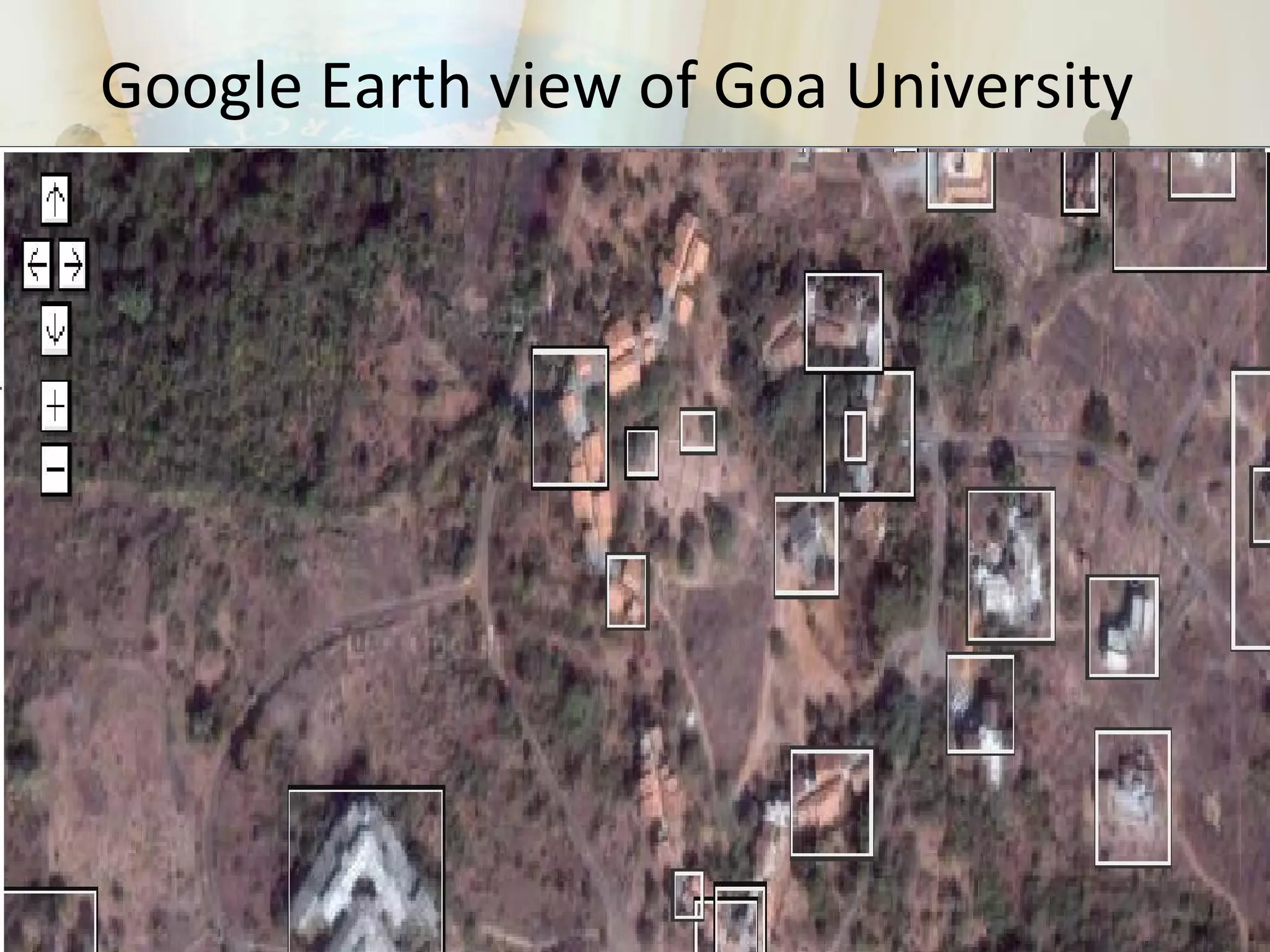 Google Earth view of Goa University 