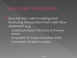 IAS 7 Cash Flow Statements