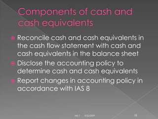 IAS 7 Cash Flow Statements