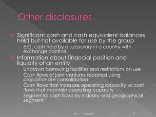 IAS 7 Cash Flow Statements