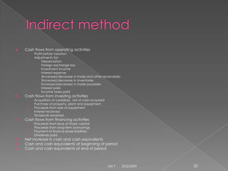 IAS 7 Cash Flow Statements