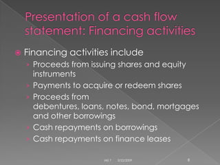 IAS 7 Cash Flow Statements