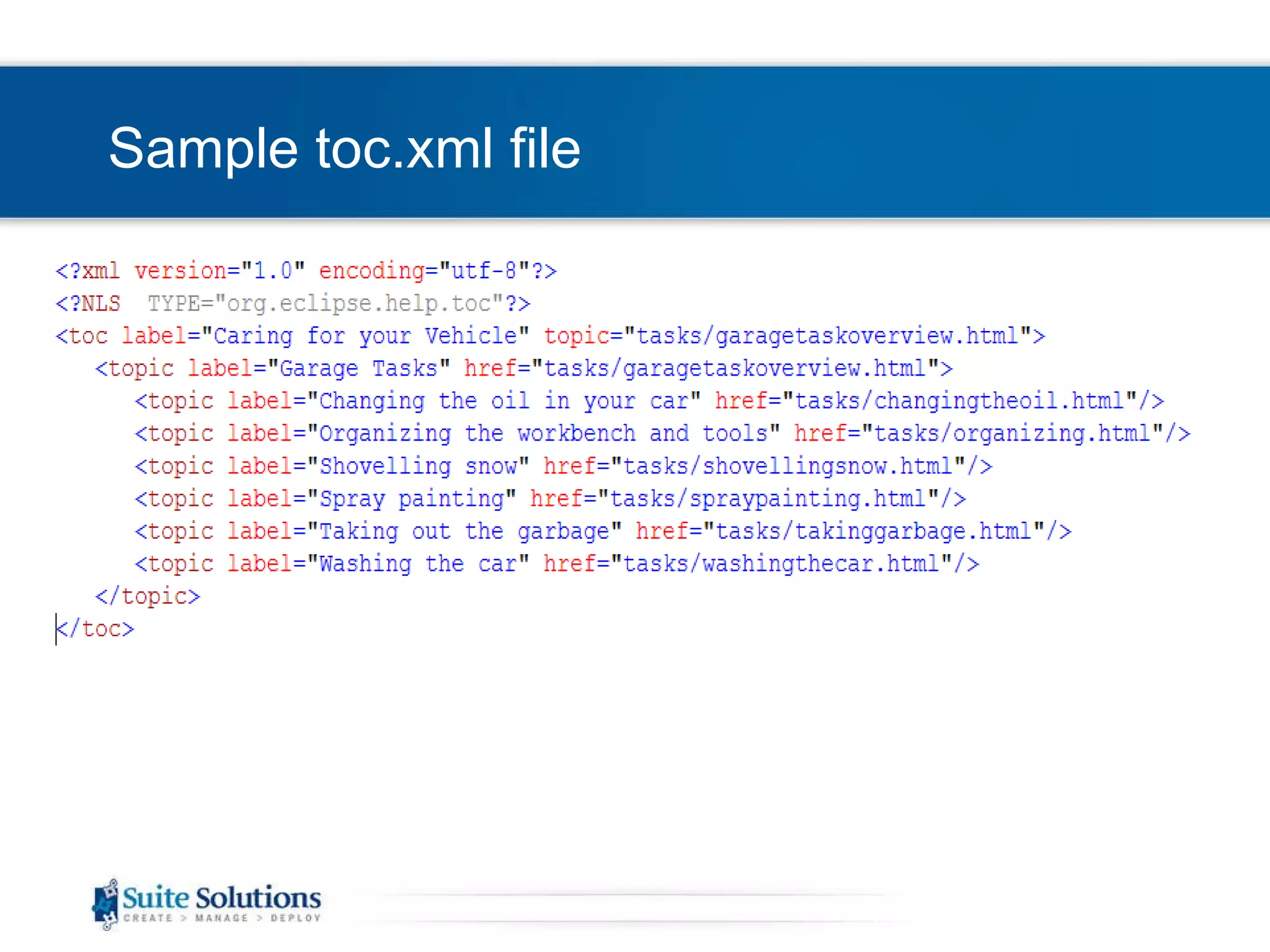 Sample toc.xml file 