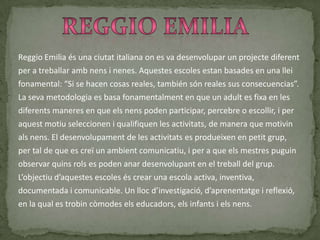Avui, últim dia de classe d’Educació visual i plàstica, la Georgina ens ha passat unes diapositives sobre una escolta, de les quals he pogut extreure diverses conclusions:L’experimentació és el pas previ per a poder consolidar una sèrie de vivències que ens han de portar a unes reflexions a partir de les quals hem d’arribar a la comunicació. Hem d’arribar al plaer d’observar, de ser curiós i, amb les mans, voler provar coses noves. Això ens portarà a un esperit crític que és bàsic en el nostre entorn. Com a mestres, hem de ser molt crítiques i saber cap a on volen anar, que és el que volem que aprenguin els nens.Les mans són les primeres eines per a treballar amb nens, i per tant els nens han de conèixer tot allò que toquen i poder experimentar amb elles.D’aquesta manera, els nens aprenen a observar i a mirar. Tot i que siguin petits, han d’aprendre a analitzar les formes i les mides dels objectes. Cal conèixer els buits dels objectes, allà on no hi ha matèria per a dibuixar.Pel que fa als colors, ha d’entendre què és un color, i ha de saber que ells mateixos poden crear un color. Hi ha colors, i a partir d’aquí, els nens han de conèixer com fabricar colors secundaris.ESCOLA