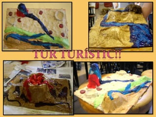 Aquesta fotografia és un exemple de la dificultat que va suposar fer aquest planeta per al nostre OMNI.vam haver de fer-ho el més realpossible i, per tant, com he dit abans això comportava una superfície el més real possible. A l’esquerra espot veure com això ho van haver d’aconseguir abans de posar-hi capmena de paper de color per a donar-li color al planeta, ho vam haver de fer abans per tal de que en el projecte final no es veiés com s’havien elaborat els relleus fets.