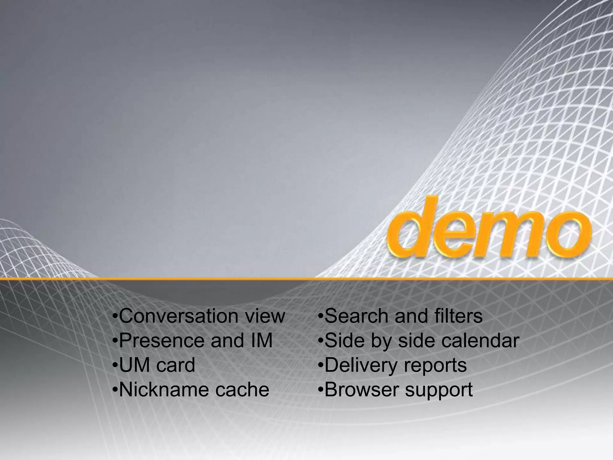 demo Conversation view