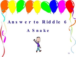Picture Based Riddles Ricky 10 Tricky Riddles For The Young | PPT