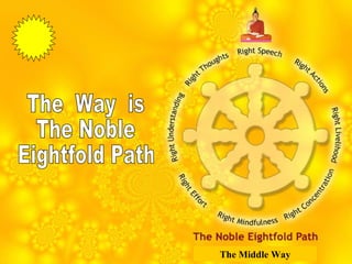 The Middle Way The  Way  is The Noble  Eightfold Path 