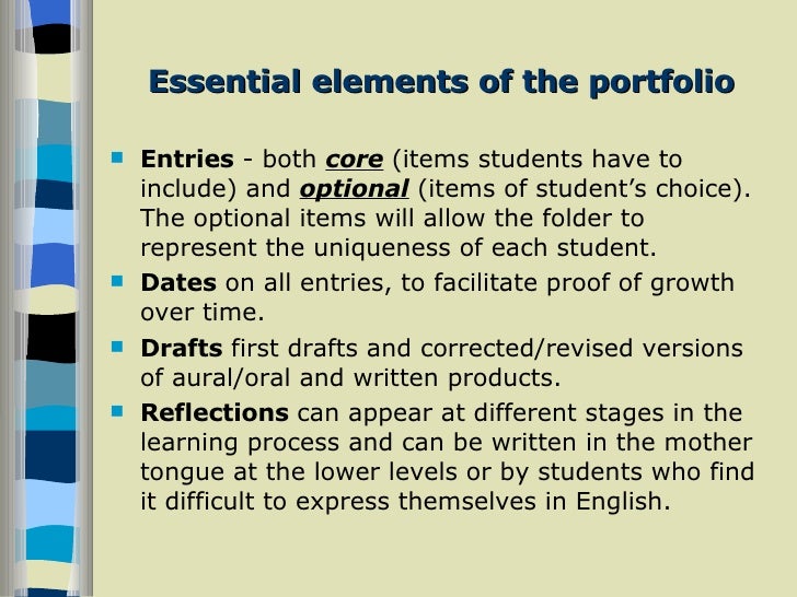 PORTFOLIO EXPLANATION