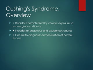 cushing syndrome AND DEATILES EXPLANAtion | PPTX