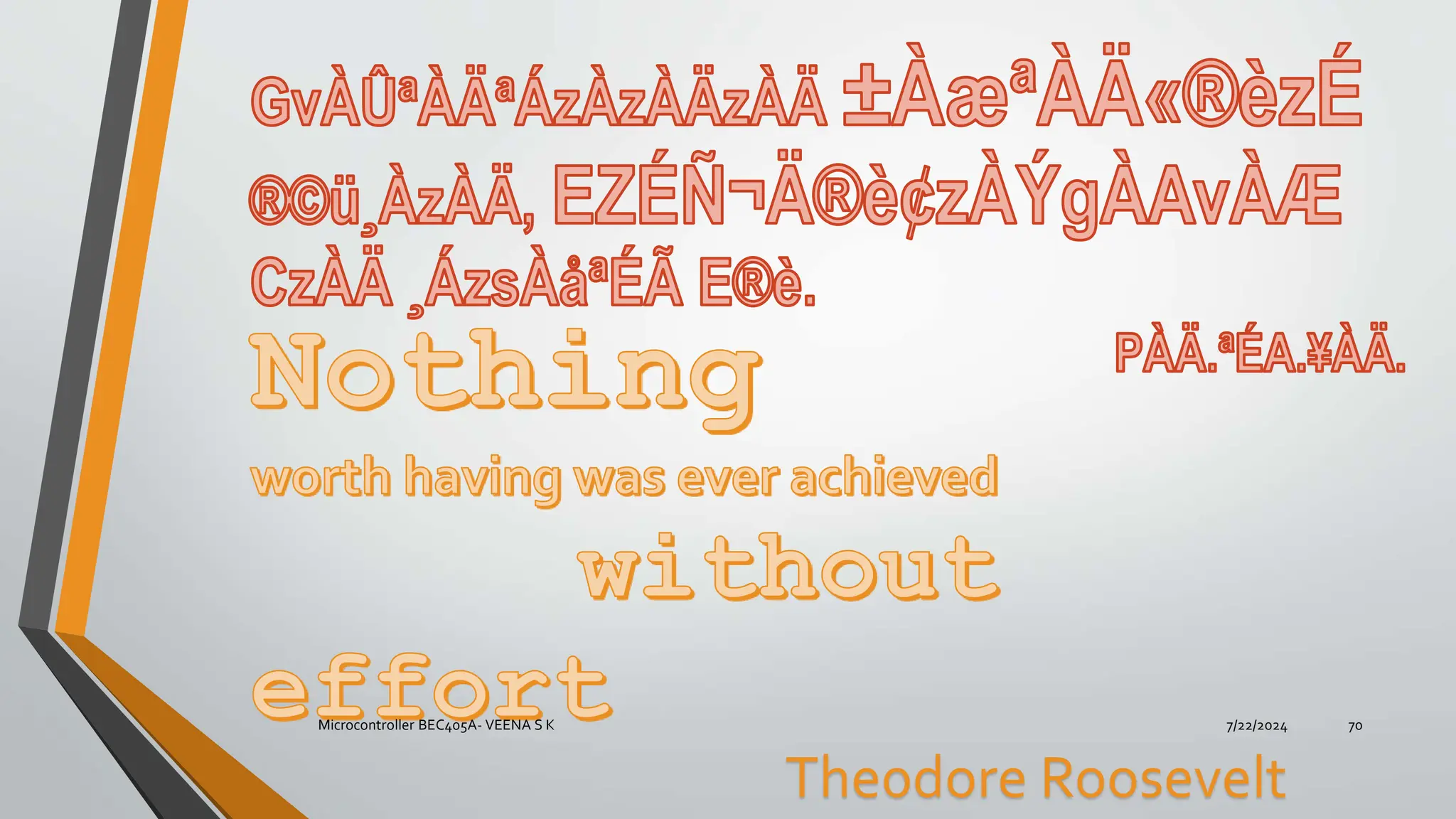 The0dore Roosevelt
7/22/2024
Microcontroller BEC405A- VEENA S K 70
 