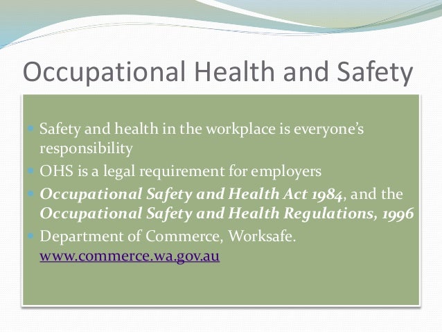 Occupational health and safety act wa pdf reader