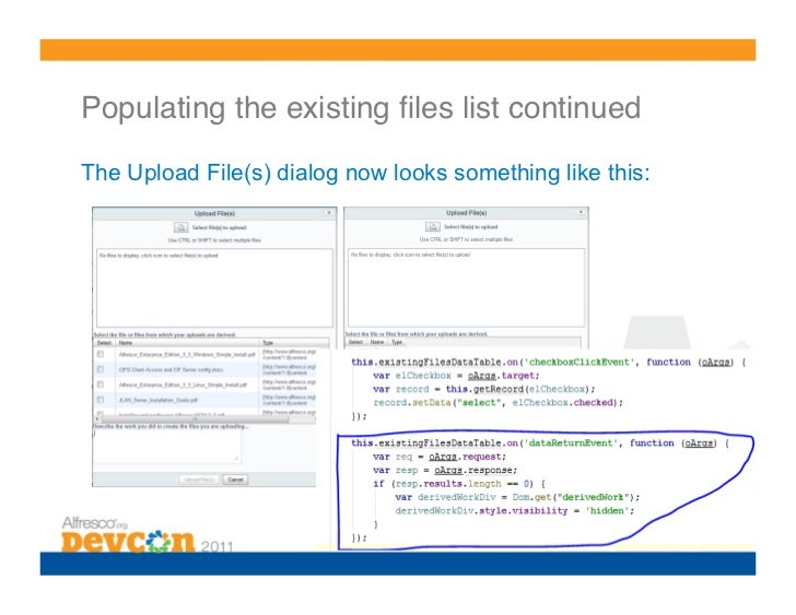 cust 10 customizing the upload file s dialog in alfresco share