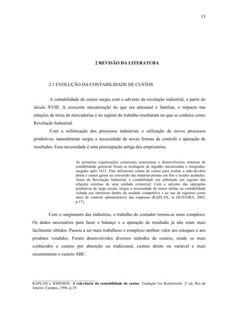 Custeio VariáVel Lavanderia Industrial