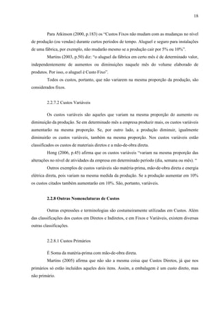 Custeio VariáVel Lavanderia Industrial