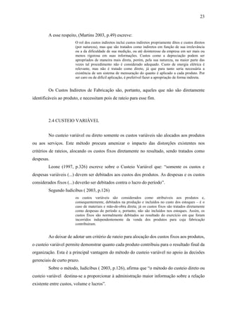 Custeio VariáVel Lavanderia Industrial