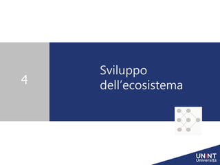 Sviluppo
dell’ecosistema
4
 